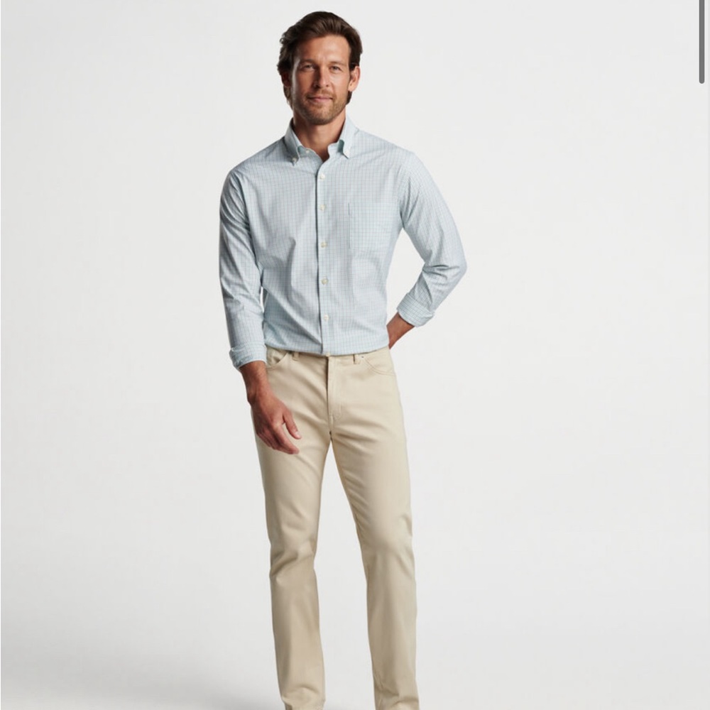 Peter Millar Mens Button Down Dress Shirt Size Large